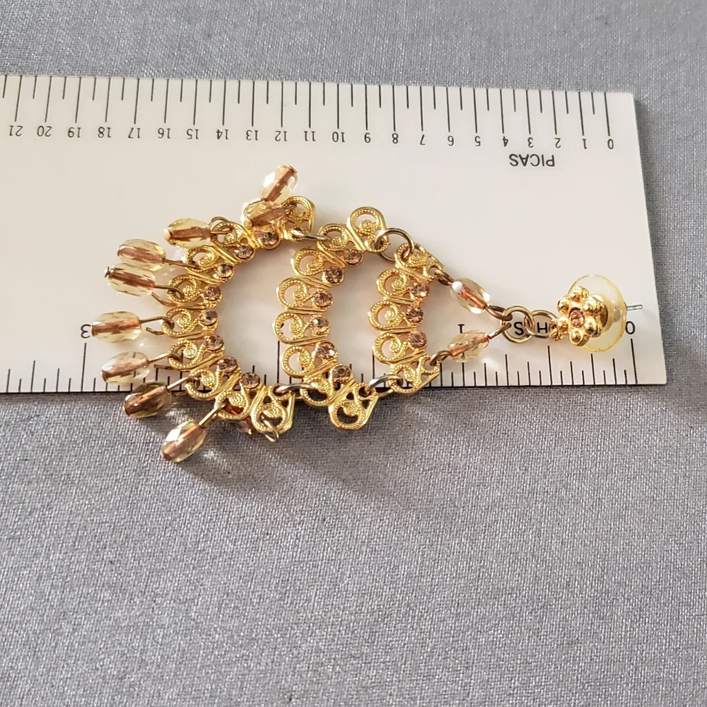 Gold tone Chandelier Earrings
